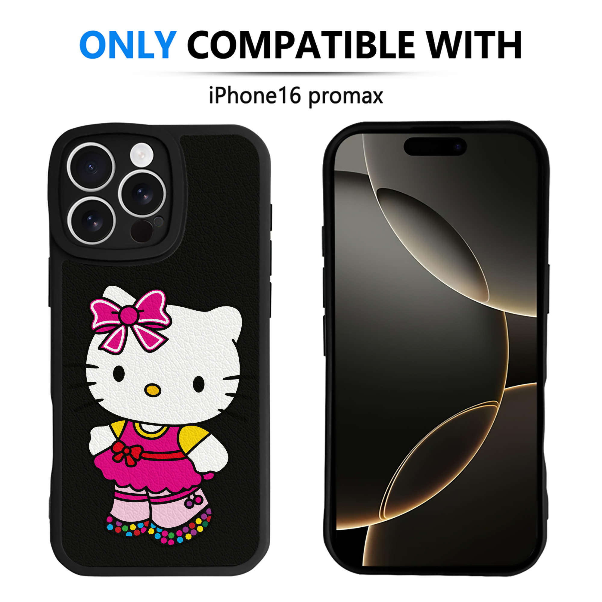 （画像用） Hello Kitty ハローキティ 【iPhone 16シリーズ対応】シリコンスマホケース（レザー調） 材質：シリコン